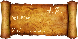 Ági Péter névjegykártya